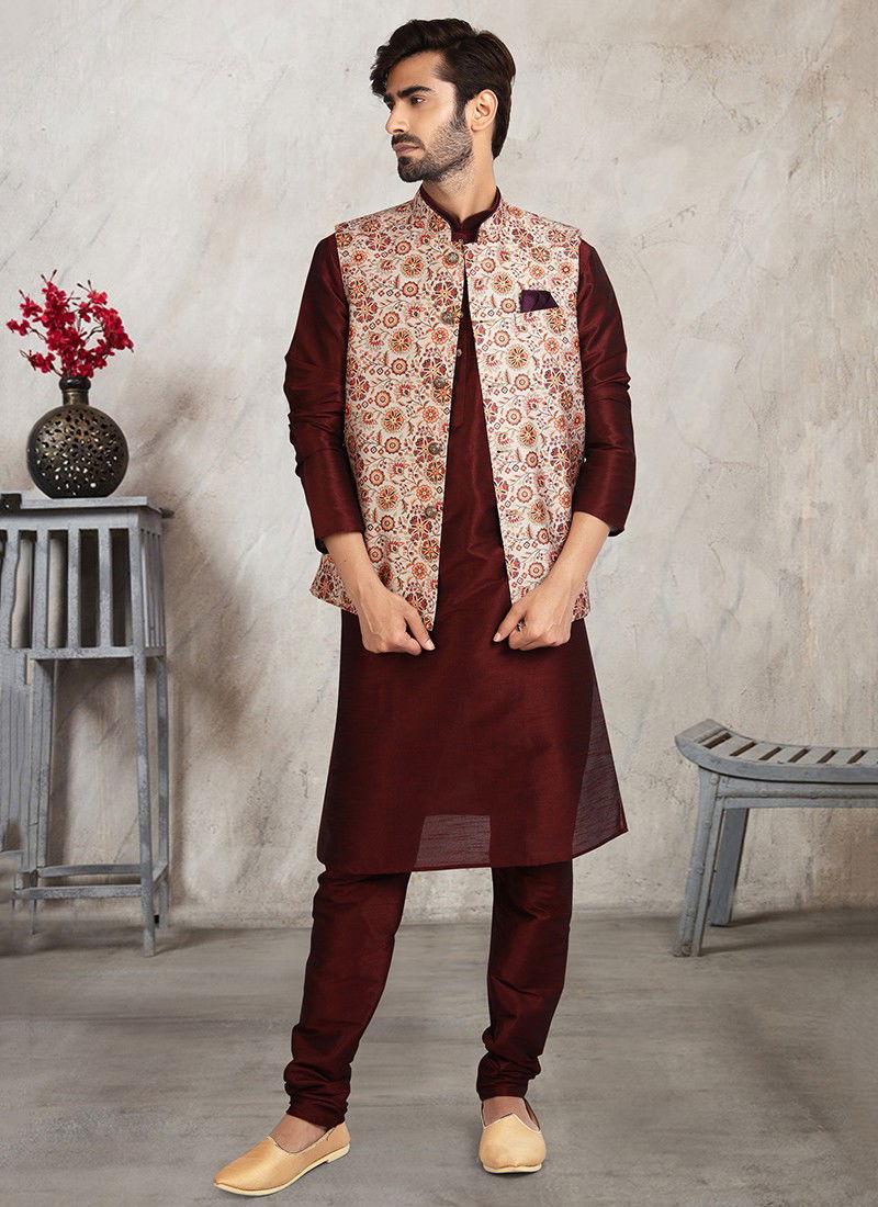 Festive Wear Wholesale Kurta Pajama With Jacket Collection